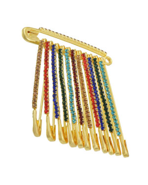 Multi colour stones Safety Pins for Saree Sari/ Hijab
