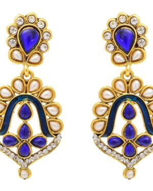 Blue Meenakari Ethnic Earrings