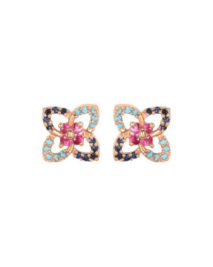Multi colour Cubic Zirconia Studded Earrings